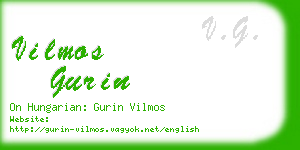 vilmos gurin business card